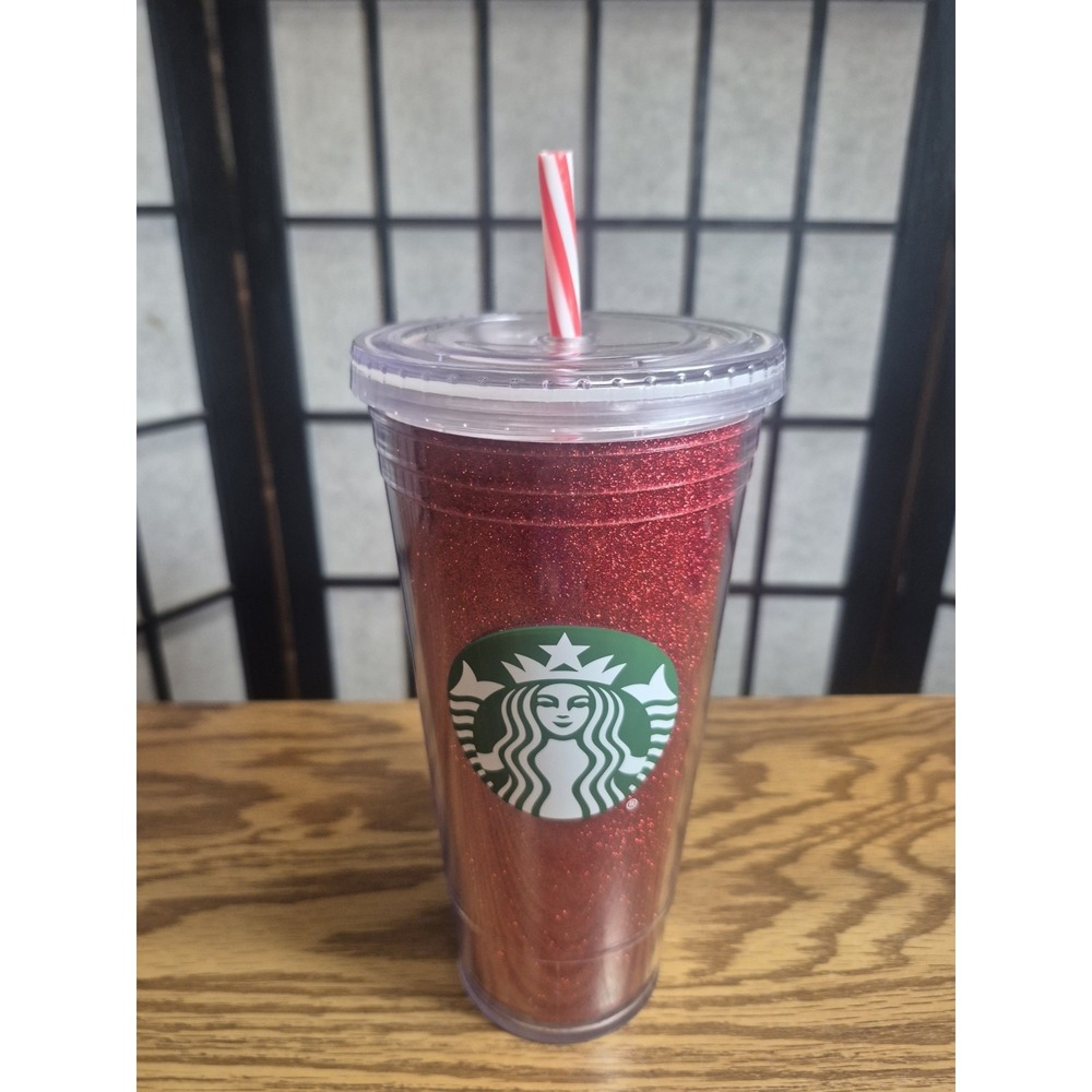 Starbucks Holiday Red Glitter Tumbler